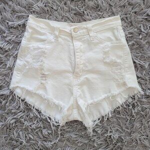 Cut-Off White Shorts